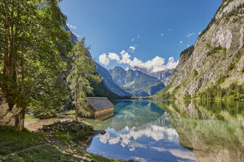 Gemeinde Schönau Landkreis Berchtesgadener_Land Obersee Bootshaus an der Fischunkelalm (Dirschl Johann) Deutschland BGL